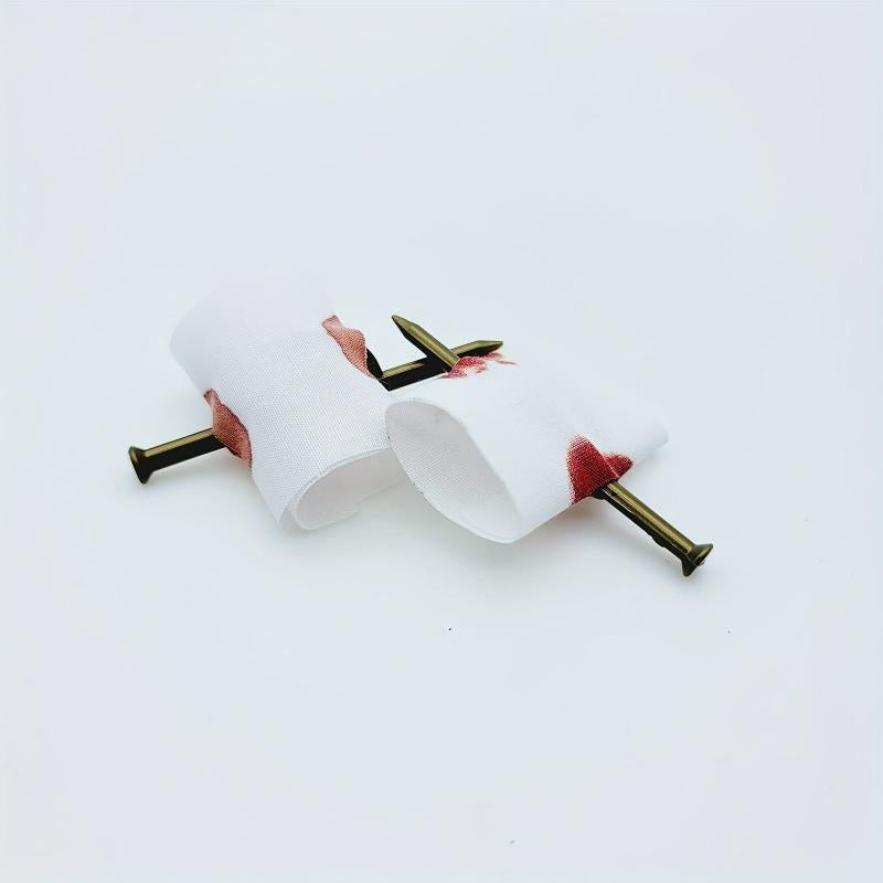 Finger Piercing Nails Fake Nail Props Halloween Props