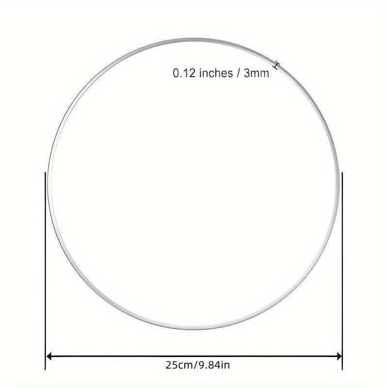 30 Metal Hoop Silvery Steel Flower Craft Ring for Wedding Wreath Decoration