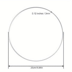 30 Metal Hoop Silvery Steel Flower Craft Ring for Wedding Wreath Decoration