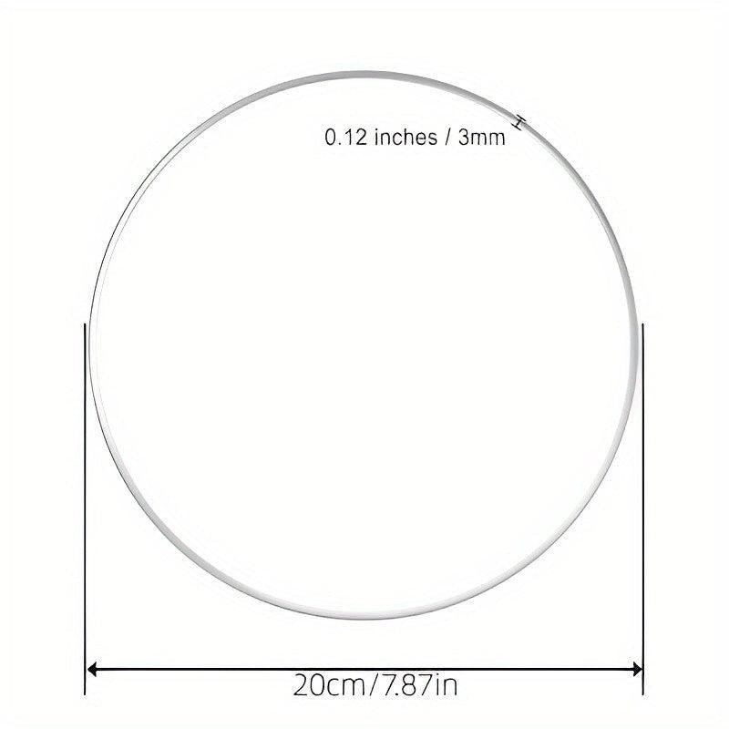 30 Metal Hoop Silvery Steel Flower Craft Ring for Wedding Wreath Decoration