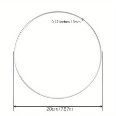 30 Metal Hoop Silvery Steel Flower Craft Ring for Wedding Wreath Decoration
