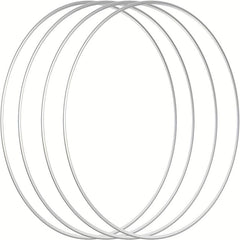 30 Metal Hoop Silvery Steel Flower Craft Ring for Wedding Wreath Decoration