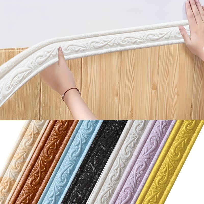 3D Toilet Kitchen Wall Stickers Self-adhesive Border Wallpaper