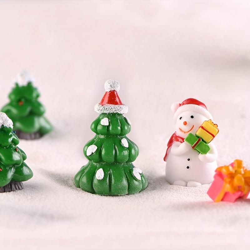 7pcs Micro Christmas Landscape Set for Party Decor