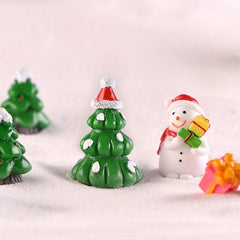 7pcs Micro Christmas Landscape Set for Party Decor