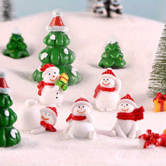 7pcs Micro Christmas Landscape Set for Party Decor