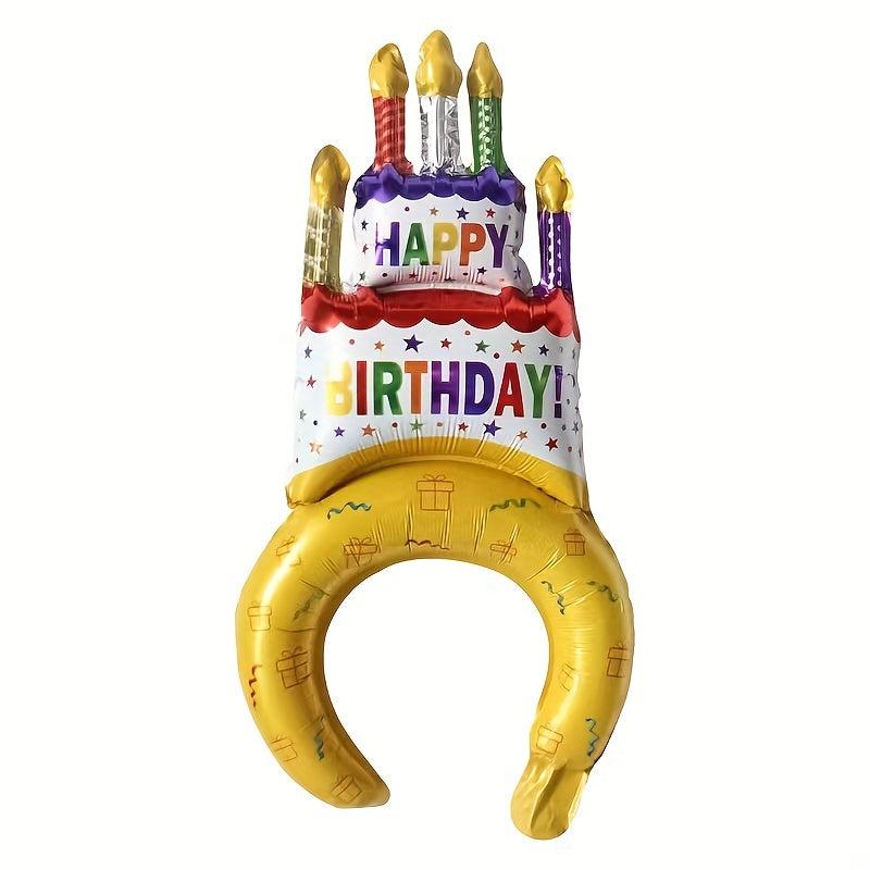 2pcs Aluminum Film Balloon Birthday Hats for Parties