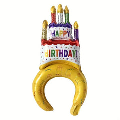 2pcs Aluminum Film Balloon Birthday Hats for Parties