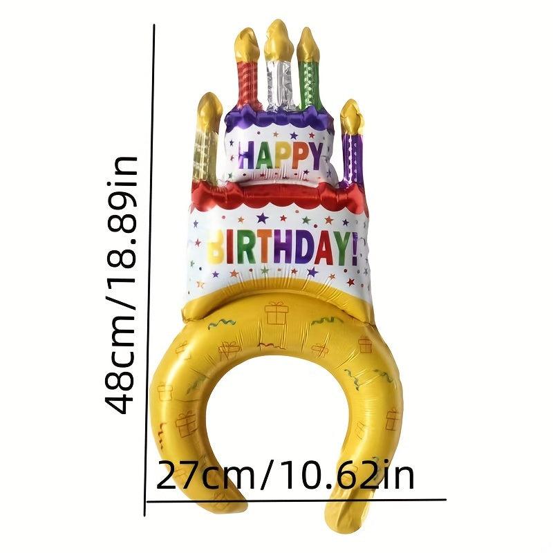 2pcs Aluminum Film Balloon Birthday Hats for Parties