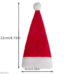 Christmas Santa Hat Cutlery Holder Bag for Xmas Table Decor
