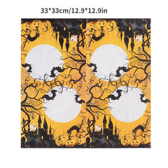 20pcs Halloween Party Tissue Napkins, Holiday Decoration Printed Napkins