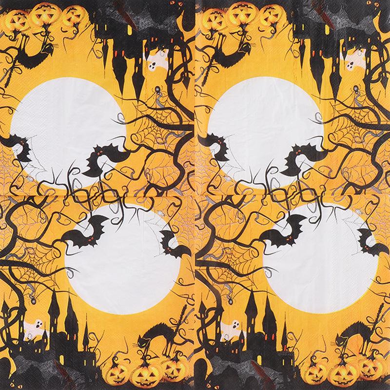 20pcs Halloween Party Tissue Napkins, Holiday Decoration Printed Napkins