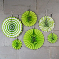 6pcs Paper Fans Set DIY Craft Wedding Birthday Party Decoration