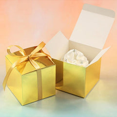 10pcs Square Golden Coasters for Drinks