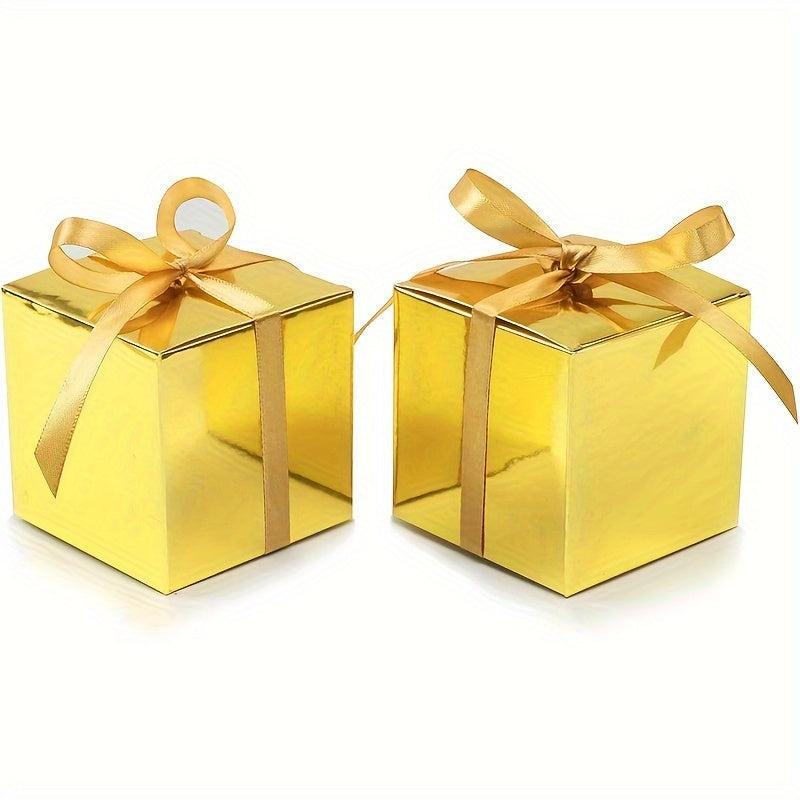 10pcs Square Golden Coasters for Drinks