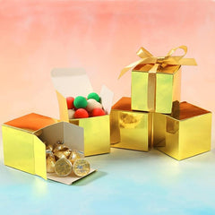 10pcs Square Golden Coasters for Drinks