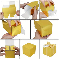 10pcs Square Golden Coasters for Drinks