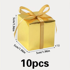 10pcs Square Golden Coasters for Drinks