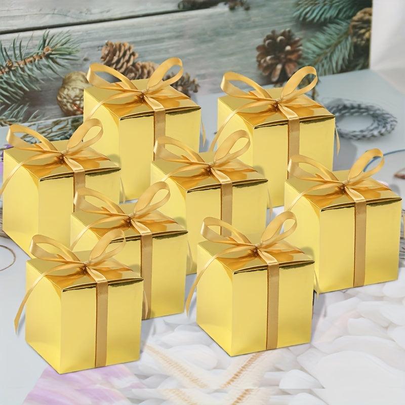 10pcs Square Golden Coasters for Drinks