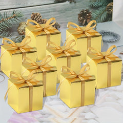 10pcs Square Golden Coasters for Drinks