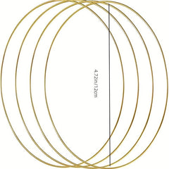 Metal Flower Hoop Wreath for DIY Wedding Crafts