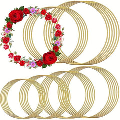 Metal Flower Hoop Wreath for DIY Wedding Crafts