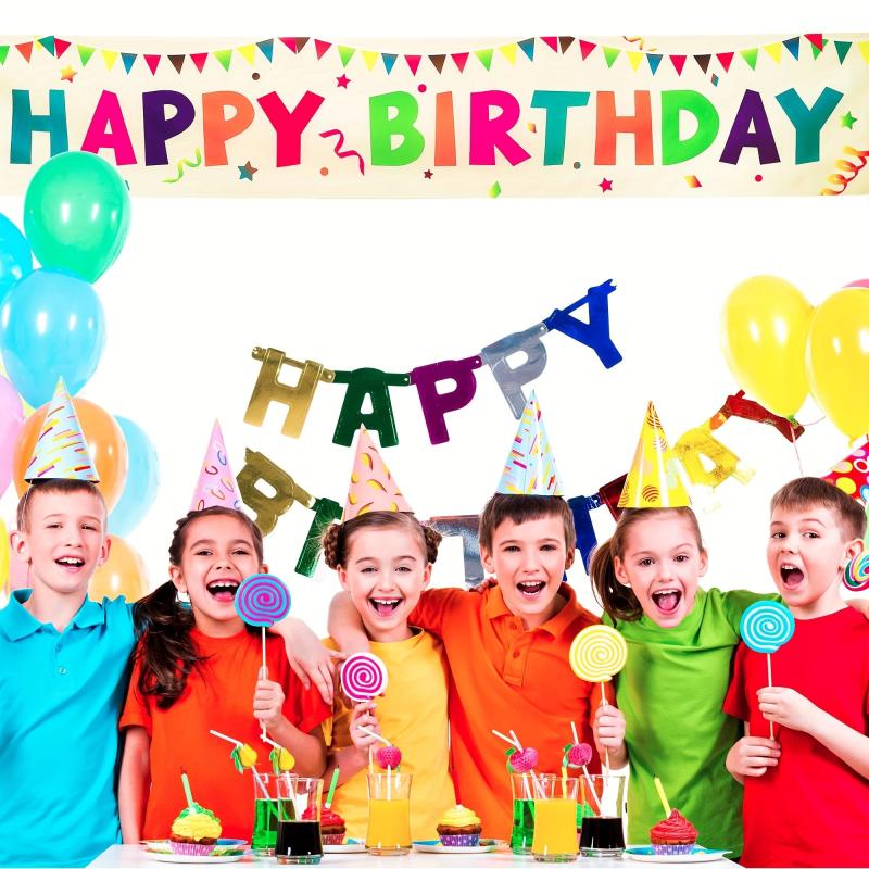 Large Happy Birthday Banner Birthday Decorations Party Decor