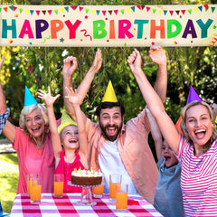 Large Happy Birthday Banner Birthday Decorations Party Decor