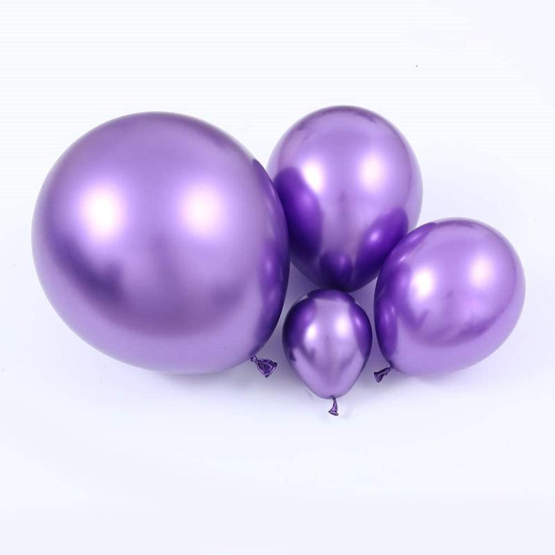 45 Chrome Plated Metallic Balloons & 5 Large Size Metal Balloons