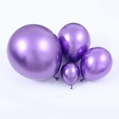 45 Chrome Plated Metallic Balloons & 5 Large Size Metal Balloons