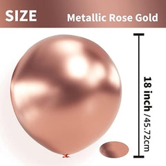 45 Chrome Plated Metallic Balloons & 5 Large Size Metal Balloons