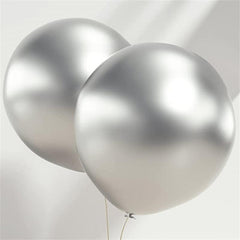 45 Chrome Plated Metallic Balloons & 5 Large Size Metal Balloons