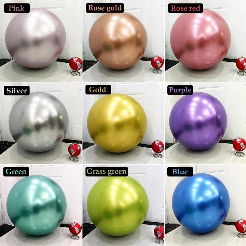 45 Chrome Plated Metallic Balloons & 5 Large Size Metal Balloons