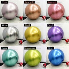 45 Chrome Plated Metallic Balloons & 5 Large Size Metal Balloons
