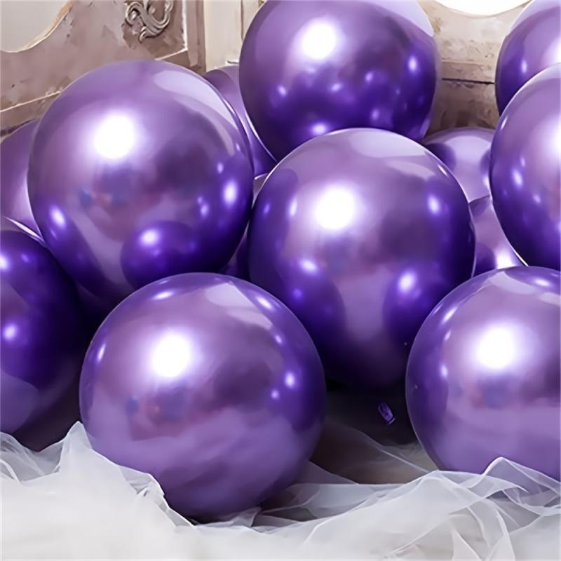 45 Chrome Plated Metallic Balloons & 5 Large Size Metal Balloons