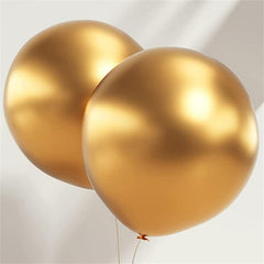45 Chrome Plated Metallic Balloons & 5 Large Size Metal Balloons