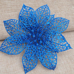 10pcs Artificial Christmas Flowers Ornaments Home Xmas Party Decorations