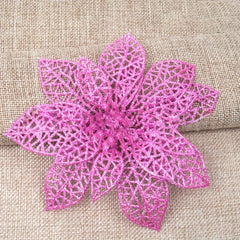 10pcs Artificial Christmas Flowers Ornaments Home Xmas Party Decorations