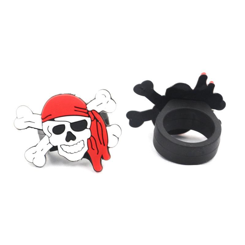 Set of 12 Pirate Rings for Party Favors