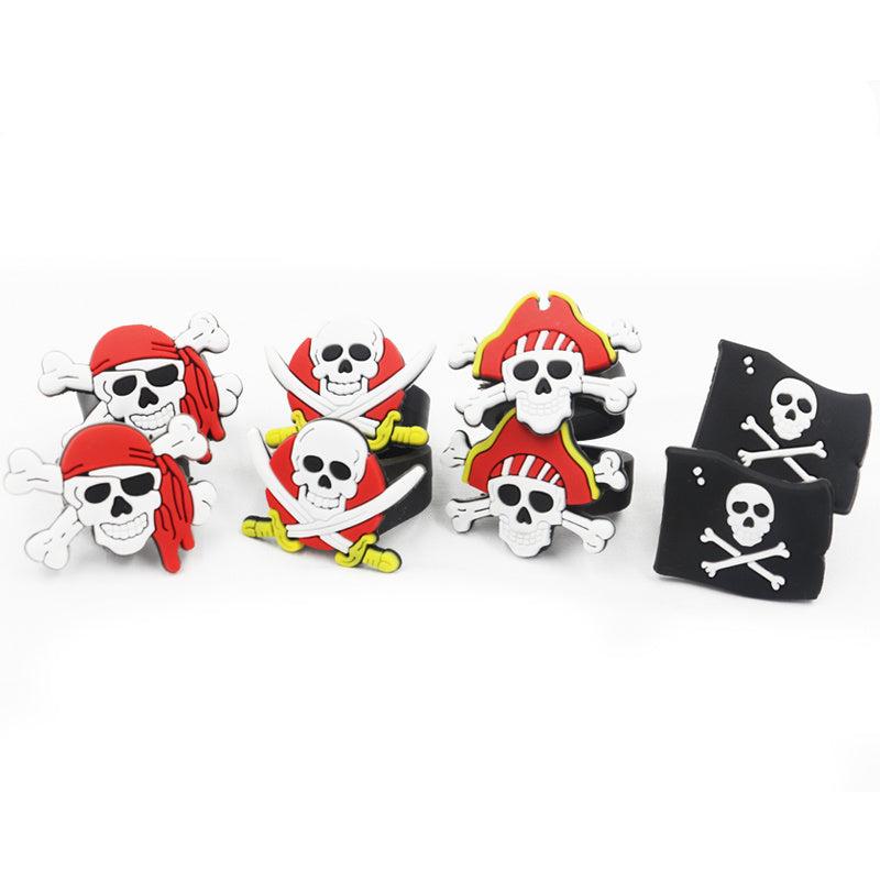Set of 12 Pirate Rings for Party Favors