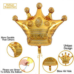 8Pcs Crown Shape Balloons for Party Decoration Supplies