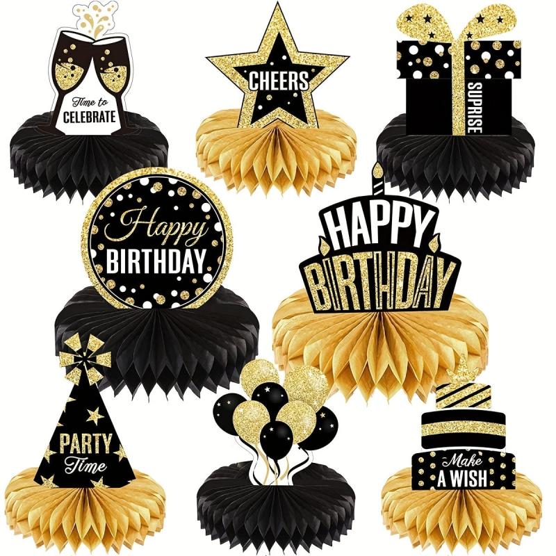 24pcs Birthday Honeycomb Decoration Party Supplies