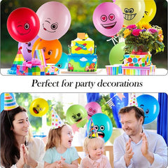 50pcs Emotion Series Latex Balloons Assorted Colour Balloons 10inch
