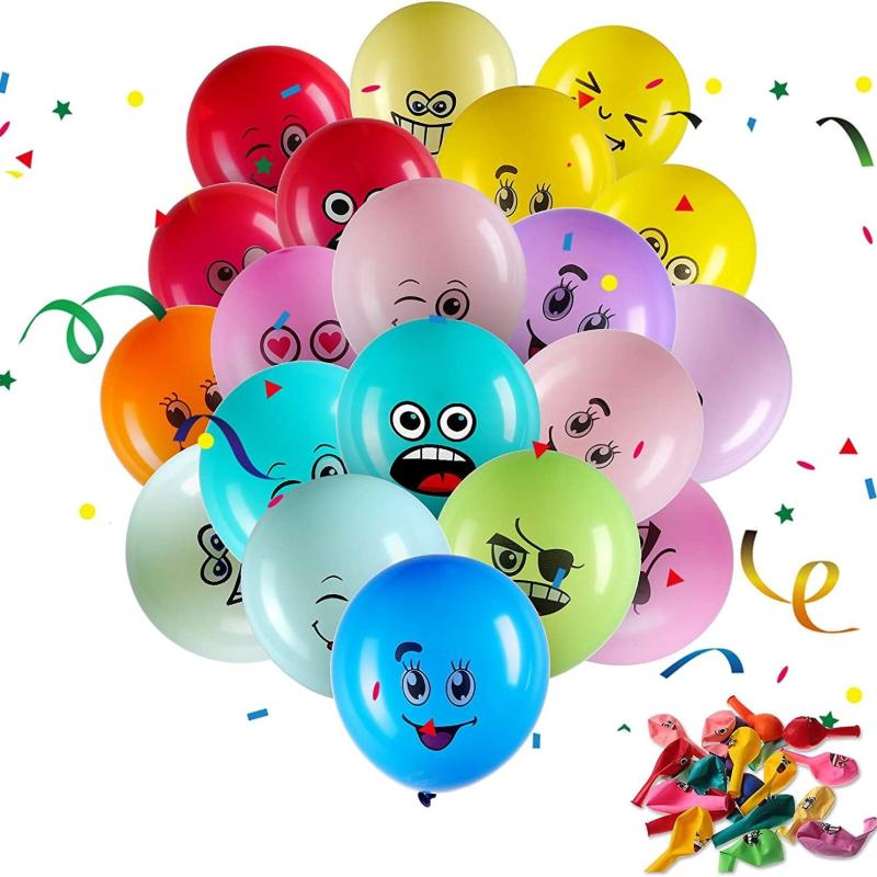 50pcs Emotion Series Latex Balloons Assorted Colour Balloons 10inch