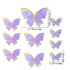 10pcs Butterfly Cake Decor for Girls Birthday Party