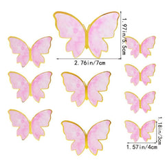 10pcs Butterfly Cake Decor for Girls Birthday Party