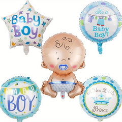 5Pcs Pink Reusable Baby Shower Party Decorations Balloons