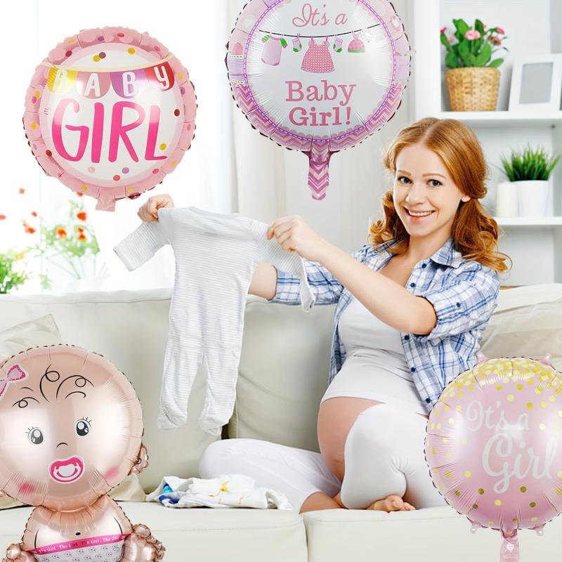 5Pcs Pink Reusable Baby Shower Party Decorations Balloons
