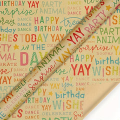 4Pcs Birthday Gift Wrapping Paper Vintage Wrapping Paper Holiday Gift