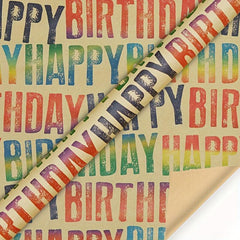 4Pcs Birthday Gift Wrapping Paper Vintage Wrapping Paper Holiday Gift